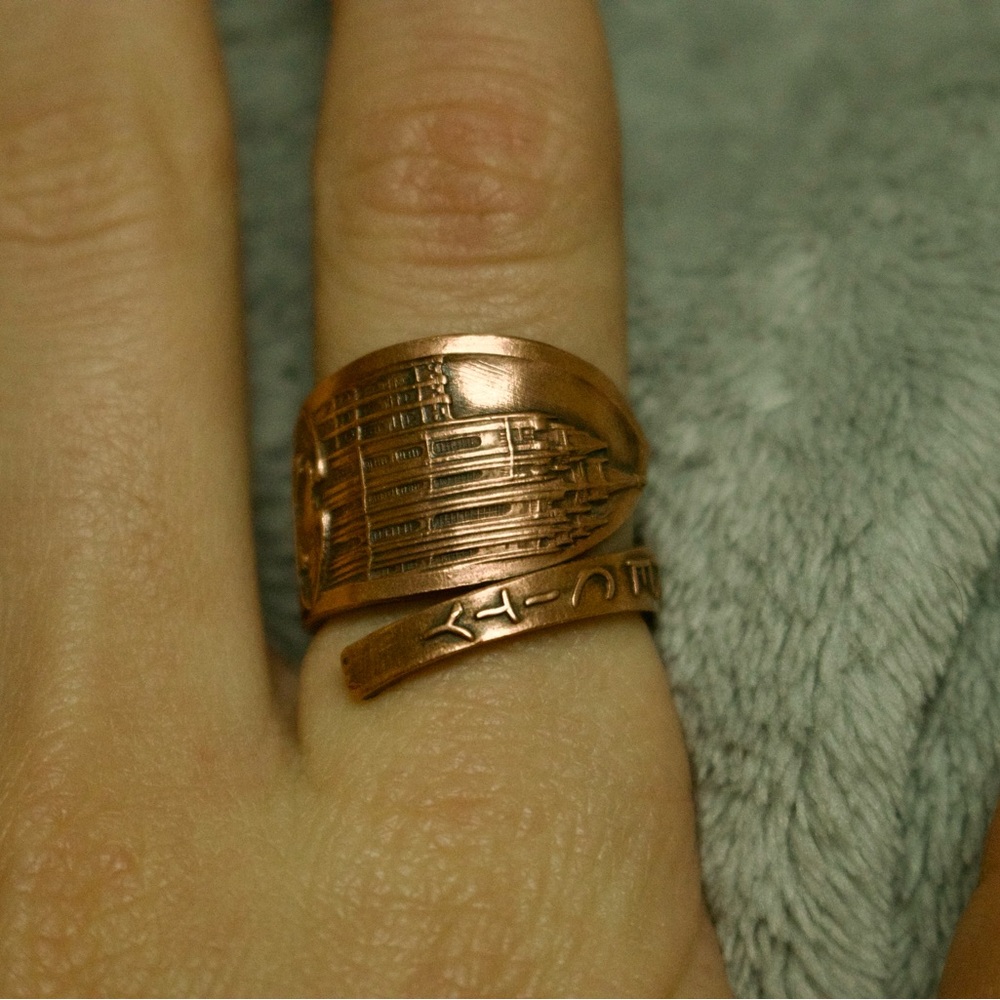 Copper Salt Lake City Spoon Ring